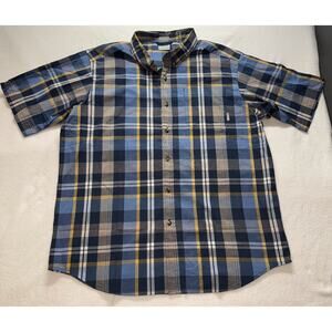 Columbia Rapid Rivers II Shirt Plaid Short Sleeve Men’s XLT (XL Tall)